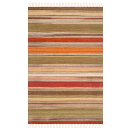 Safavieh Striped Kilim Small Rectangle Rugs, Green - 3 X 5 Ft. STK317A-3